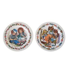 Vintage Oneida Goldilocks & Three Bears And Raggedy Ann & Andy Collector Plates